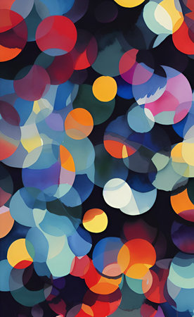 abstract background with colorful bokeh lights. Vector illustration.の素材