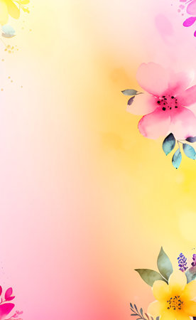 Flower watercolor background. Spring blossom. Vector illustration.の素材