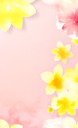 Cherry blossom spring flower greeting cards background. Japanese paper styleの素材