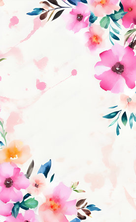 Watercolor flowers. Handmade. Wedding, birthday, Valentine's day.の素材