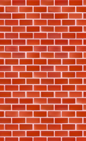 Red brick wall texture background. Vector illustration. EPS 10 file includedの素材