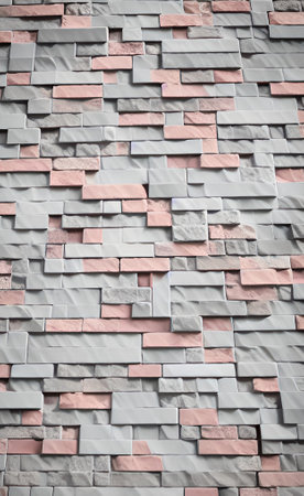 Background of brick wall texture pattern for interior exterior decoration and industrial construction concept design.の素材