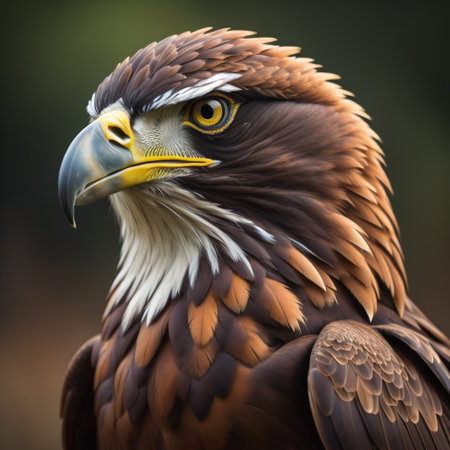 Portrait of a bald eagle (Aquila chrysaetos)の素材