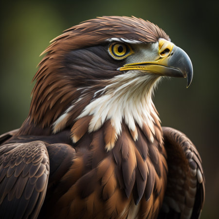 Portrait of a beautiful eagle in the nature. Close-up.の素材