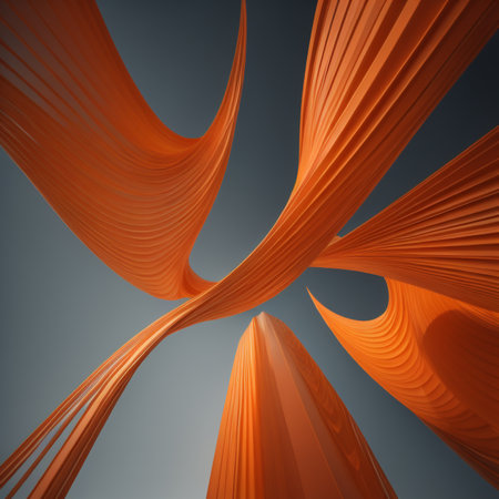 Abstract background with curved lines. 3d rendering, 3d illustration.の素材
