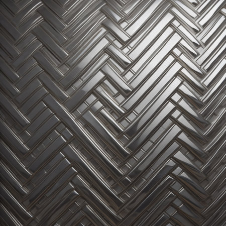 Metal texture with rhombus pattern. 3d render illustration.の素材