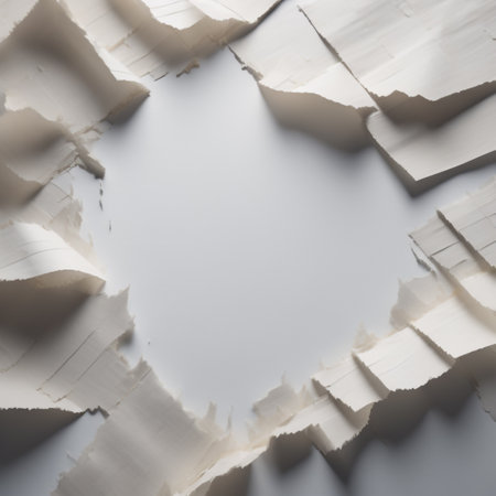 Pieces of torn paper with space for text. Torn paper backgroundの素材