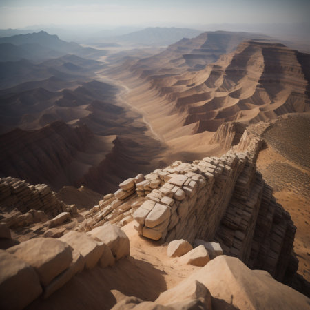 Landscape of the Negev Desert in Israel, Middle Eastの素材