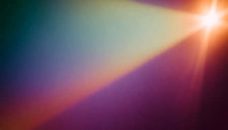 abstract background with colored lights and rays of light in the darkの素材