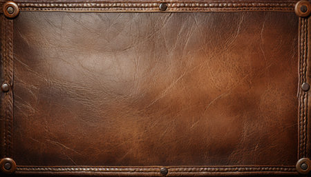 Brown leather texture background with copy space for your text or image.の素材