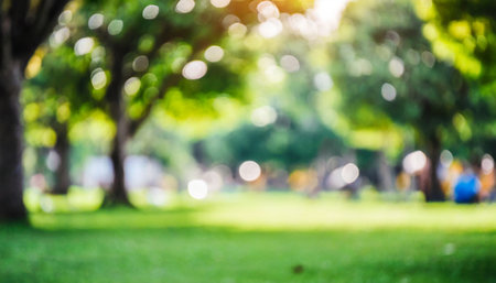 Abstract blur city park bokeh background - vintage effect style picturesの素材