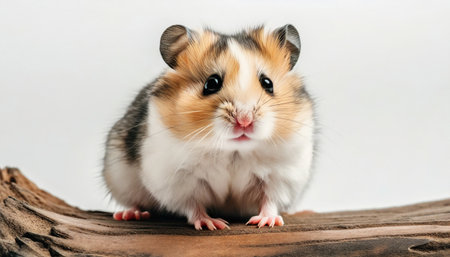 Hamster on a white background. Cute hamster close upの素材