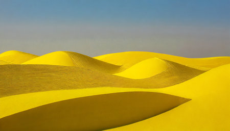 yellow sand dunes in the desert of Mui Ne, Vietnamの素材
