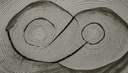 Wooden texture with natural patterns as a background, close-upの素材