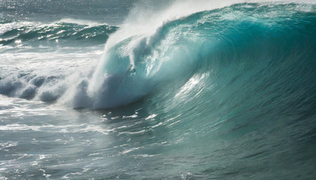 Big wave crashing on the coast of Atlantic ocean in Morocco, Africaの素材
