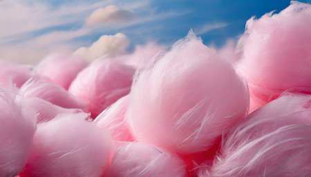 pink cotton candy background candy floss texture generative aiの素材