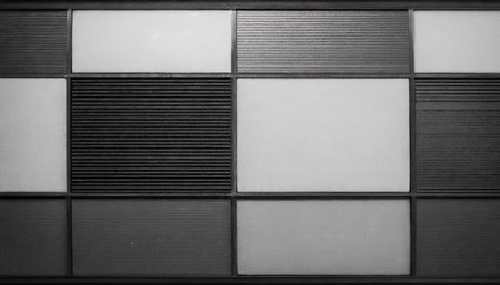 black and white background realistic flickering analog vintage tv signal with bad interference static noise backgroundの素材