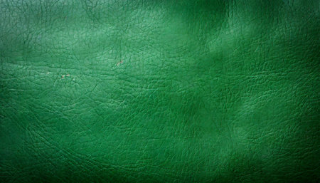 vintage green leather background texture surface of leatherette use for background mood and toned for interior material backgroundの素材