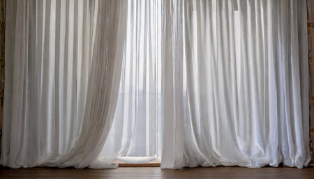 the white curtain that dropped down as a straight line background for inserting text on empty spacesの素材