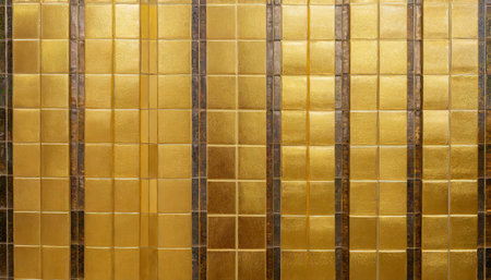 gold tile mosaic wall glitter background texture luxury and elegantの素材