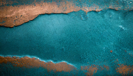 blue copper plate with visible detailsの素材