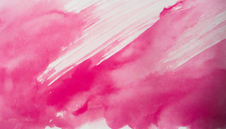 Abstract pink watercolor background. Watercolor painting on paper. Texture paper.の素材