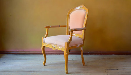 vintage chair on backgroundの素材