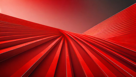 abstract red background with red stripesの素材