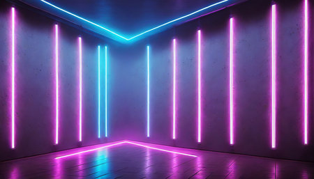 neon room backgroundの素材