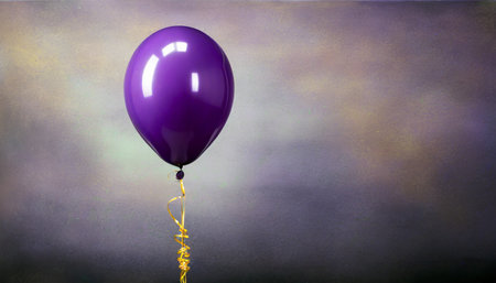 purple balloon on background cutoutの素材