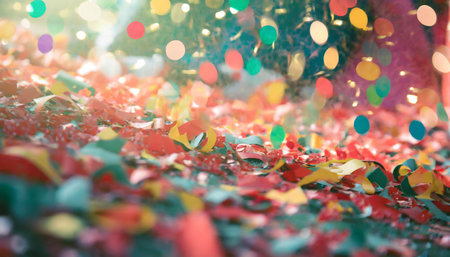 celebration and colorful confetti party abstract backgroundの素材