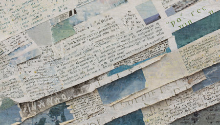 newspaper magazine collage background textureの素材