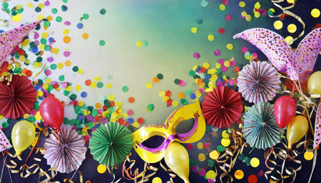 festive party or carnival borderの素材