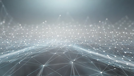 abstract digital network connection grey background 3d renderingの素材