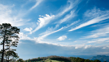 blue sky and white cloud nature background beautiful cloud in blue skyの素材