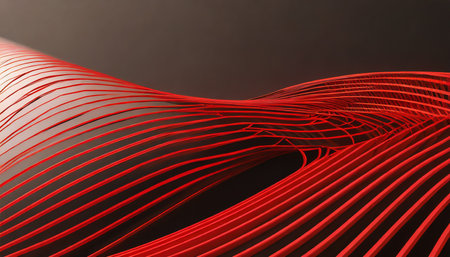 abstract organic red lines backgroundの素材