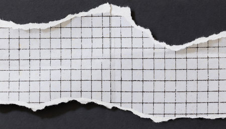 Pieces of torn paper with space for your message on black backgroundの素材