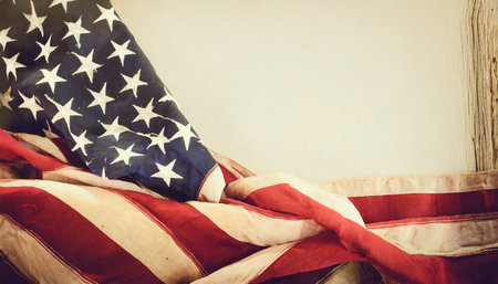 American flag on a wooden background. American flag on wooden background.の素材