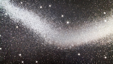 Stars and dust in the night sky, starry sky background.の素材