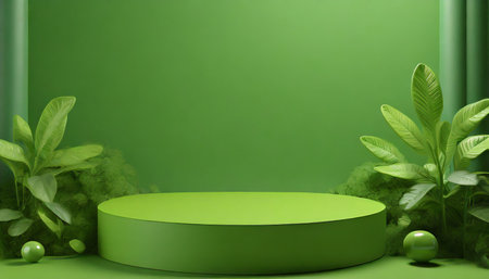 nature green background for product showcaseの素材