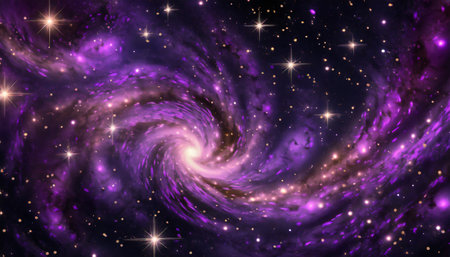 design a galaxy texture with stars nebulas and cosmic swirls in a dark expanseの素材