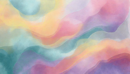 colorful psychedelic abstract pastel color waves for backgroundの素材