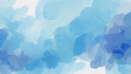 cute blue pastel watercolor background illustration generative ai variation 2の素材