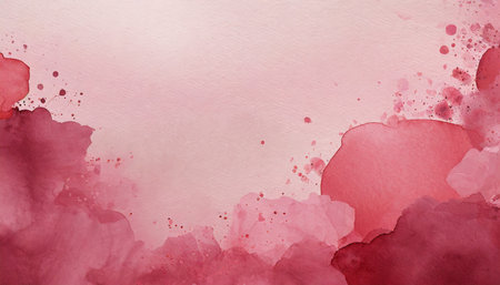blush pink background texture watercolor stains and blotches on border mauve pink paper with burgundy valentine s day mothers day love colorの素材