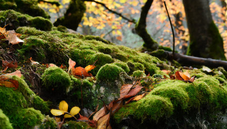 enchanted forest moss texture background luminescent and mystical mossy surface whimsical and enchanting backdrop rare and mysticalの素材