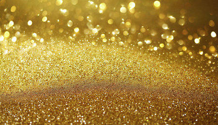 golden glitter background with sparklesの素材