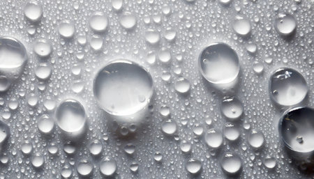 water drops on white backgroundの素材