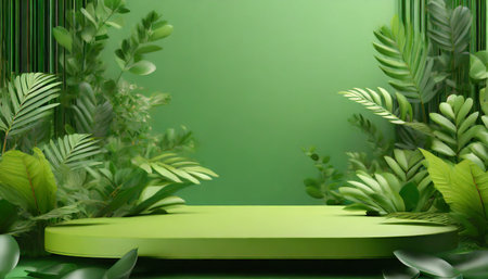 nature green background for product showcaseの素材