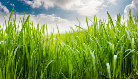art abstract spring background or summer background with fresh grassの素材