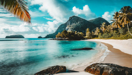 tropical island beach wallpaperの素材